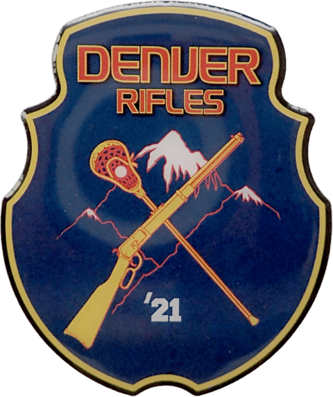 Custom Denver Rifles Lacrosse Photoscreen Trading Pin